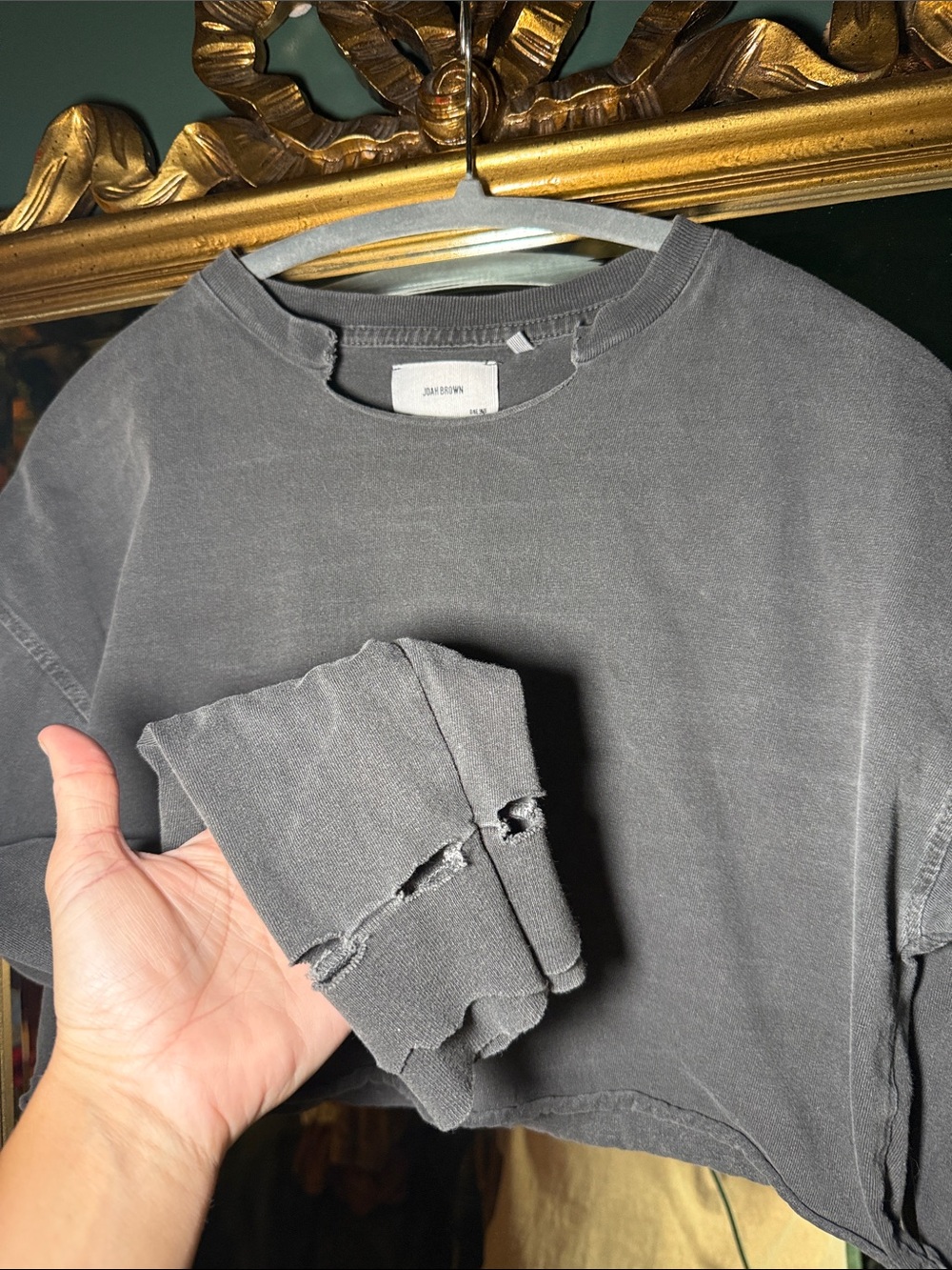 Joah Brown Soho Long Sleeve in Washed Black - Picture 3 of 7